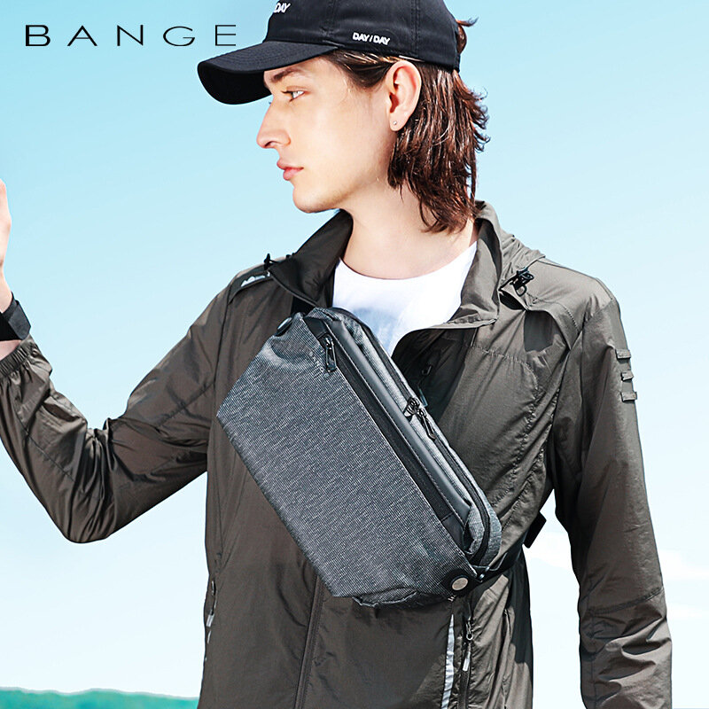 BANGE pakiet torba ze sznurkiem DX3 wodoodporny i odporny na erozję młoda moda torba na klatkę piersiowa sportowy krótka wycieczka torba posłańców