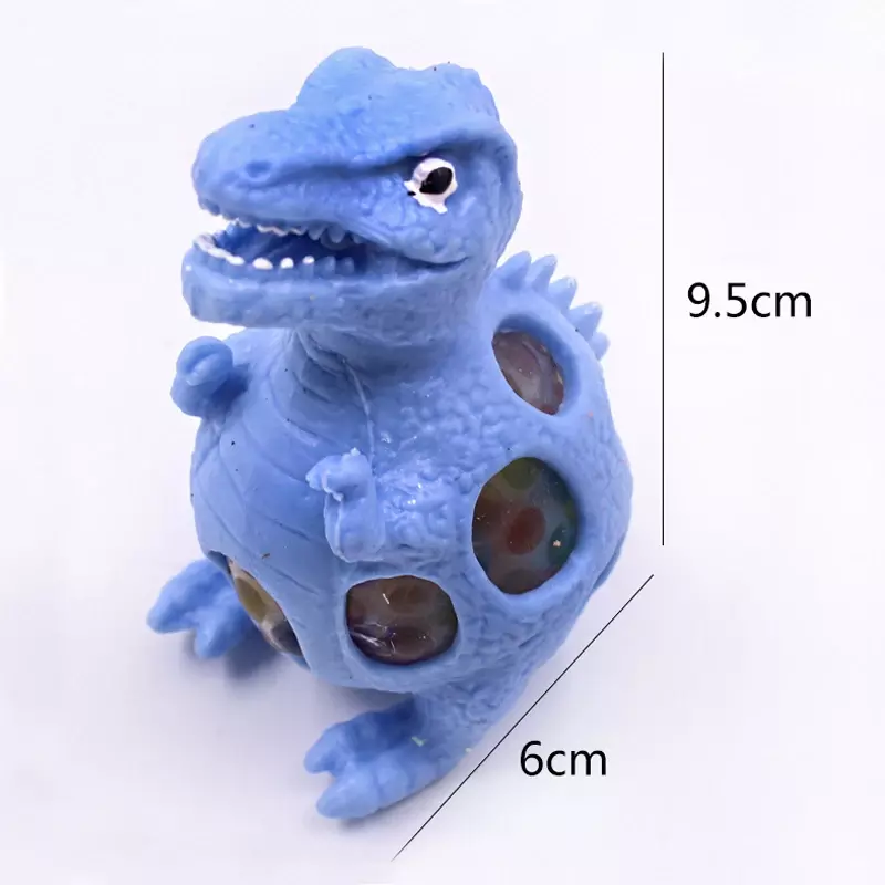 Bola antiestrés para niños y niñas, juguete de dinosaurio con ventilación de uva, para apretar y aliviar el estrés
