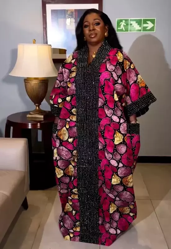 Abayas-vestido de lujo de Dubai para mujer, moda musulmana africana, caftán, vestidos de fiesta de boda, bata Boubou, ropa africana, 2023