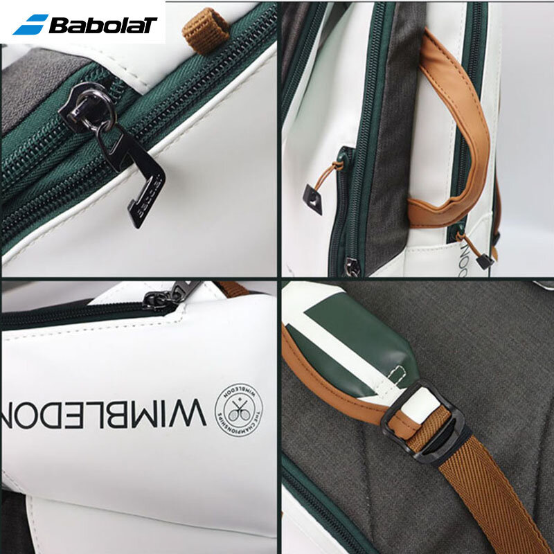 Оригинальный рюкзак для тенниса Babolat, чистый совместный бренд Wimbledon, теннисные сумки для игры в сквош, бадминтон, вместительные сумки