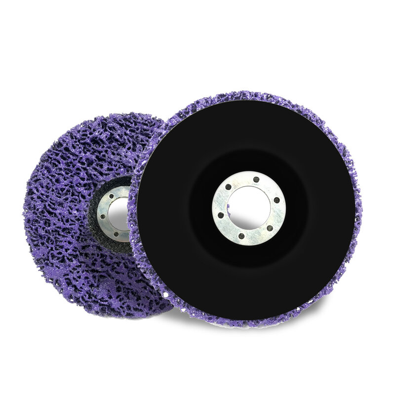 Utensili abrasivi ruota abrasiva vernice rimozione ruggine pulita per smerigliatrice angolare Poly Strip Disc durevole viola smerigliatrice ruota 125mm 1 pz