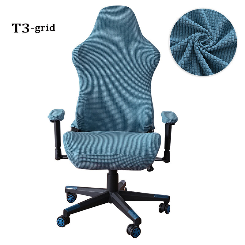 4pcs capas de cadeira de jogos com apoio de braço spandex splicover tampa de assento de escritório para protetor de poltrona de computador cadeira gamer