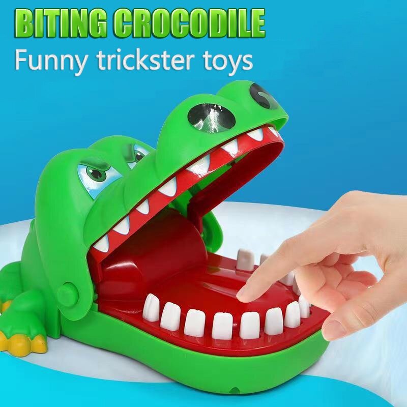 Gioco di puzzle per dita con morso di denti di coccodrillo giocattolo per bambini