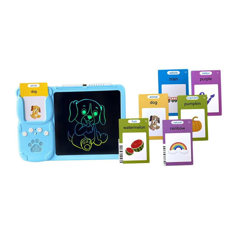 2 in 1 Talking Flash Cards Writing Tablet Early Educational Device Preschool Learning Learning Toys for Children Age 2-6 Gifts
