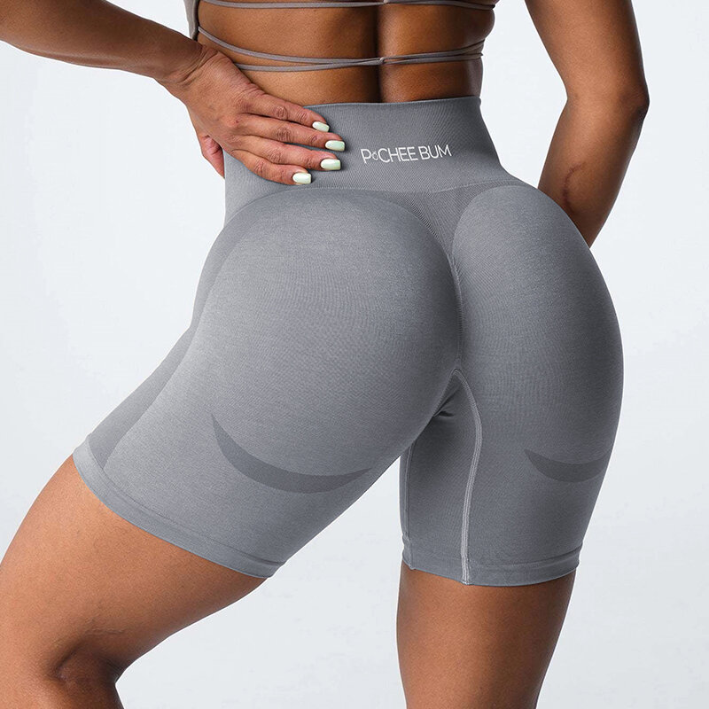 Pcheebum-pantalones cortos sin costuras para mujer, Shorts deportivos transpirables de secado rápido para gimnasio, correr y ciclismo, 2023