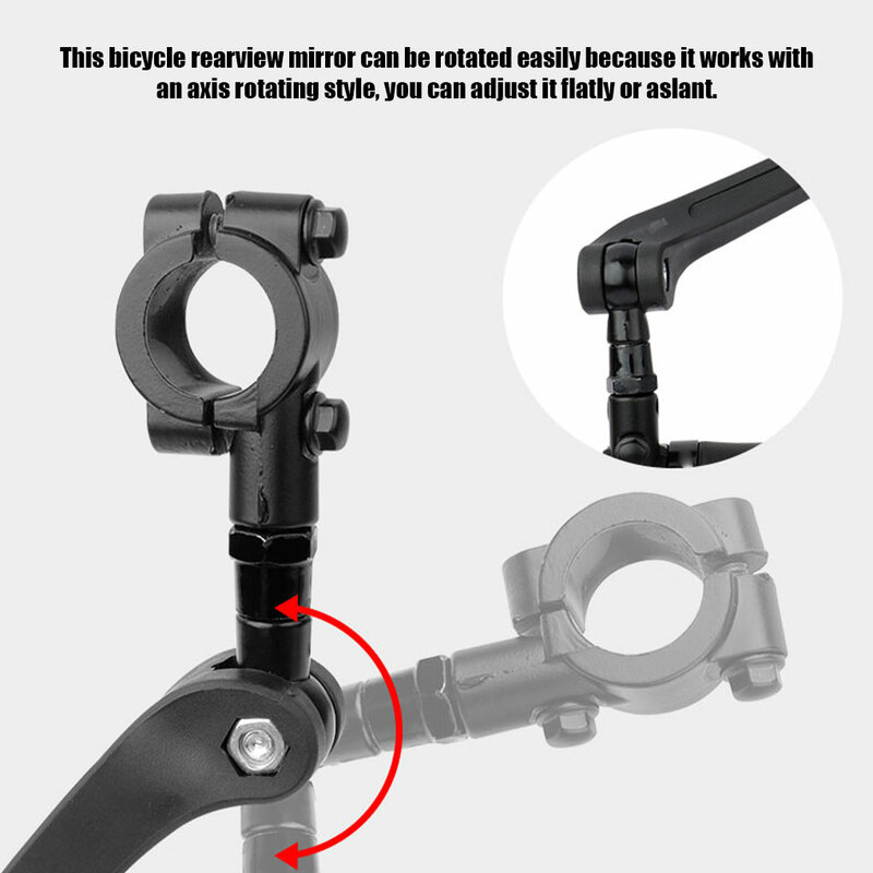 Rétroviseur réglable pour guidon de vélo, réflecteur de vue arrière, accessoire de remplacement pour VTT
