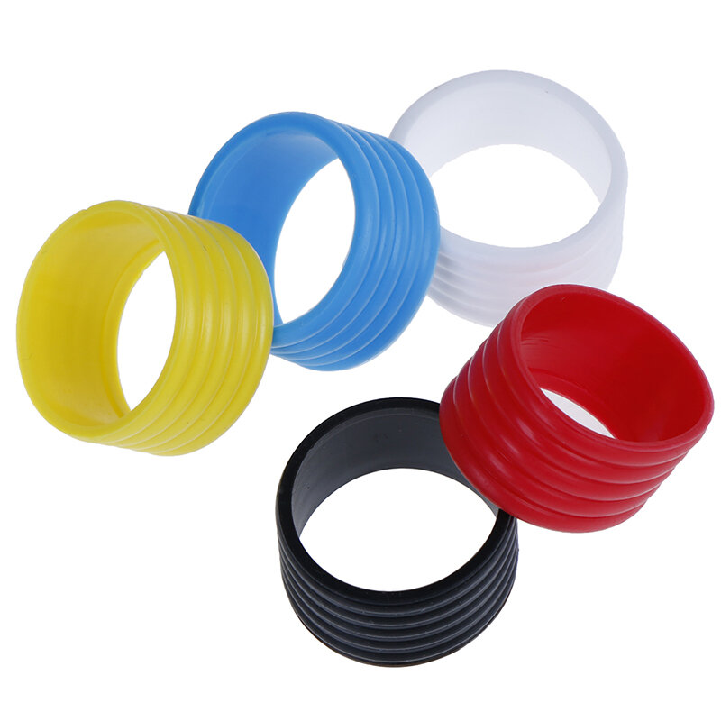 4Pcs Tennis Racket Sealing Rubber Ring Grip Hand Sweat-absorbing Band Fixed Silicone Ring Stretchable Handle Rubber Ring