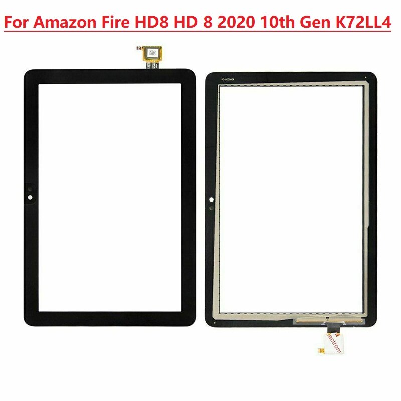 New touch 8 "สำหรับ Amazon Fire HD8 HD 8 2020 10th Gen K72LL4 HD 8 2022 12th GEN แผงดิจิไทเซอร์หน้าจอสัมผัสกระจกหน้า