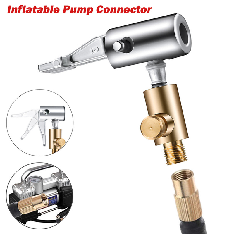 Portable Tire Nozzle Clamp Inflatable Pump Connector Car Tire Air Chuck Inflator Compressor Can Be Deflated Valve Adapter
