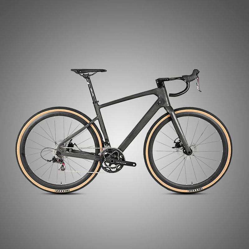 Twitter-neumático de grava 45C, eje pasante, 12x14, 2mm, cuadro de bicicleta de carbono, 700C, freno de disco en ciclocrós