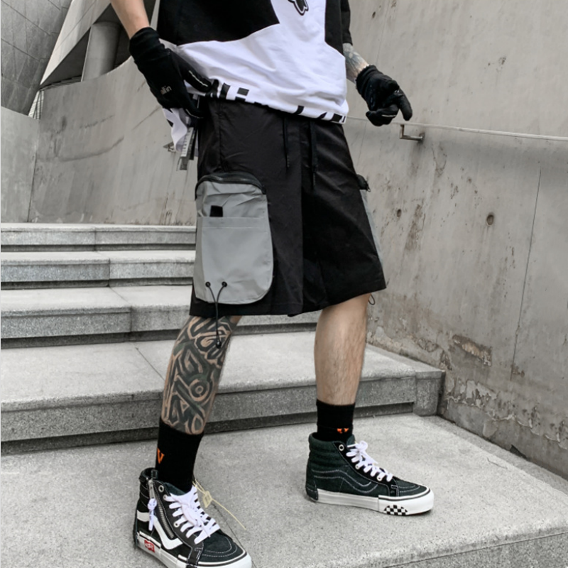 Pantalones cortos tácticos a juego para hombre, ropa técnica con varios bolsillos, estilo Y2K, verano, 2024