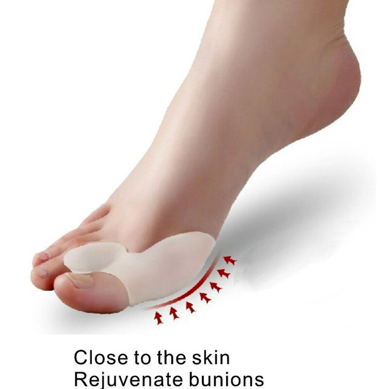 Silicone Gel Bunion Big Toe separador, Facilidade de Espalhador, Foot Pain Foot, Hallux Valgus correção, Guard Almofada, Corretivo, Polegar, 1 Par