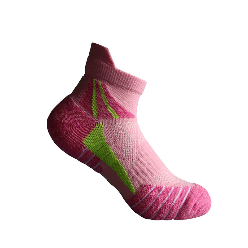 Носки женские короткие для бега, усовершенствованные спортивные носки, цветные носки с петлями на спине, Компрессионные носки, мужские носки для велоспорта