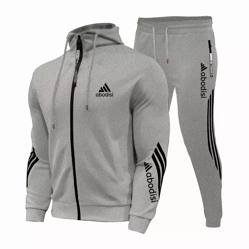 2024 New Brand Clothing Men's Spring And Fall Hot Men's Sets Hoodie Two Pieces Sets Casual Tracksuit Male Fitness Sportswear