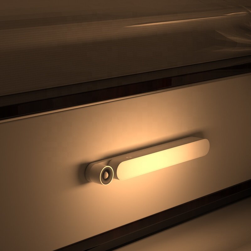 ไฟ LED แบบเหนี่ยวนำชาร์จไฟได้ไฟตู้เซ็นเซอร์ตรวจจับการเคลื่อนไหว LED แบบแท่งเซ็นเซอร์ LED แบบพกพาสำหรับตู้เสื้อผ้า