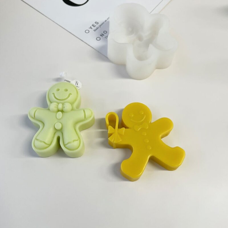 Christmas Series Silicone Mold Gingerbreads Man Making Tools Festive Handmade Soap/Candle/Cookie Mould Candle Ornament