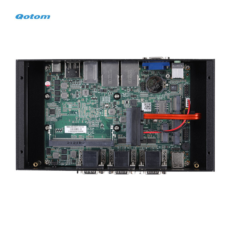 Q1077X with Core i7-10710U Processor Onboard 12M Cache 6 Cores up to 4.70 GHz Qotom Fanless Mini Industrial PC Core i7