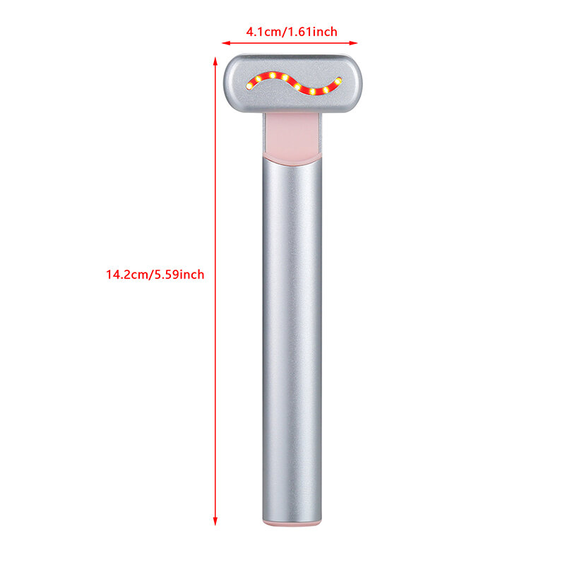 EMS Microcurrent Face Lifting Device Red Light Facial Wand Eye Neck Massager Skin Tightening Anti rughe Skin Care Beauty Tool
