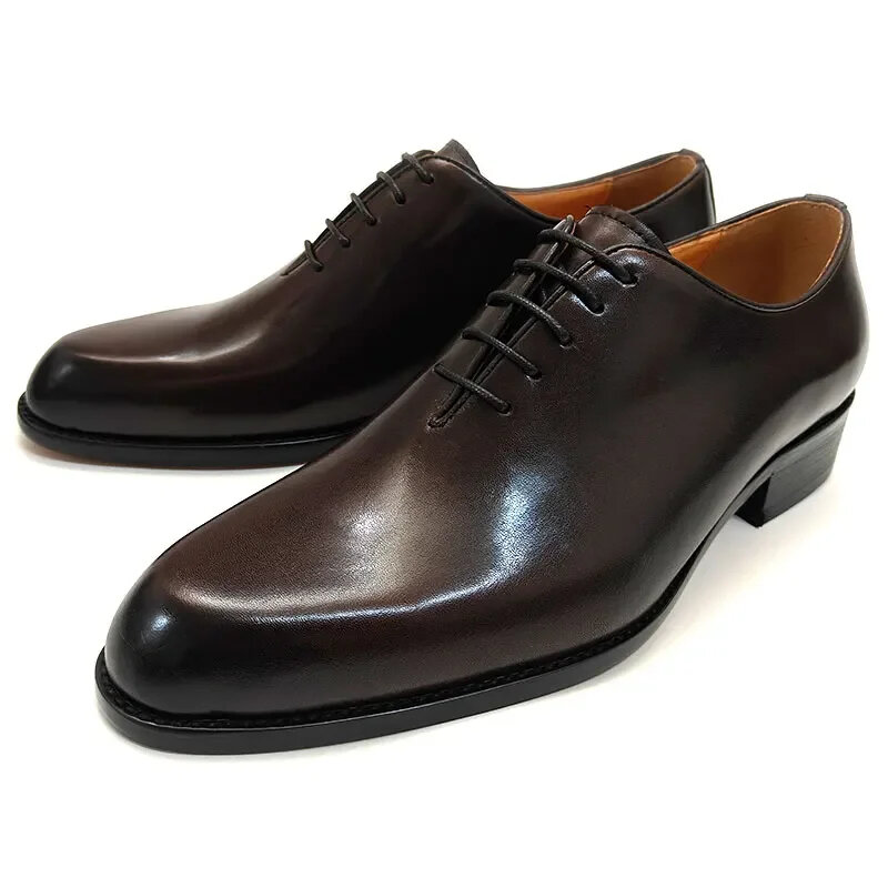 أحذية رجالية مصنوعة يدويًا من جلد أكسفورد ، أحذية للعمل والمكتب ، أربطة للعمل ، مريحة ، عالية الجودة ، رجال ناجحين