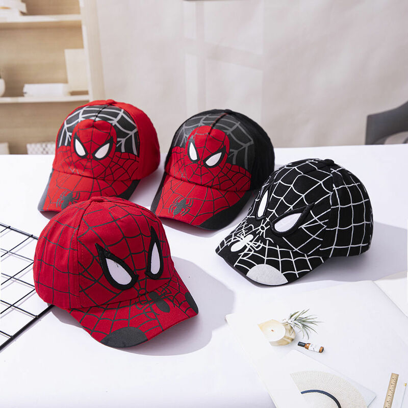 Gorra de béisbol de Spiderman para niños, sombrero de Hip Hop, Snapback, visera al aire libre, sombreros de playa para niños de 2 a 8 años