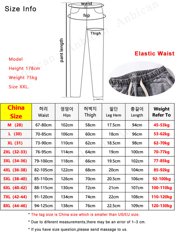 Plus Size Men's Jeans Fashion Bear Patchwork Wide Leg Baggy Denim Pants Men Hip Hop Streetwear Straight Jean Trousers 8XL