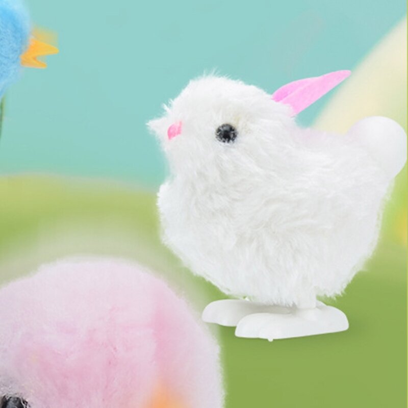 Pluszowy kurczak nakręcana zabawka wiosna nakręcana zwierzę skaczące zabawki do chodzenia prezent urodzinowy dla chłopca Party