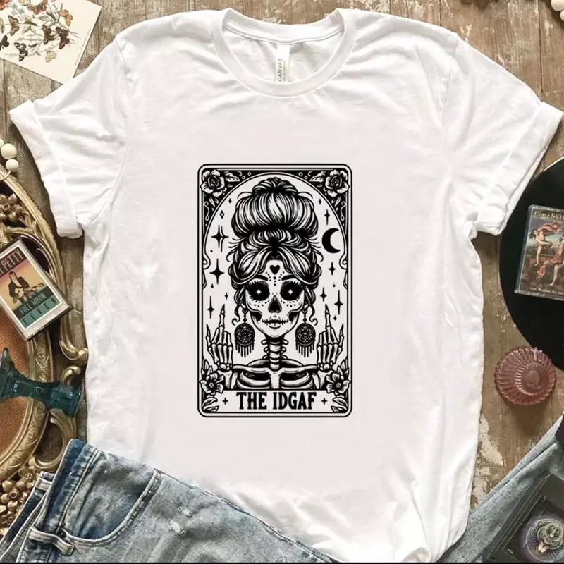 Camiseta con estampado de letras para mujer, ropa de moda, camiseta con patrón, ropa de talla grande