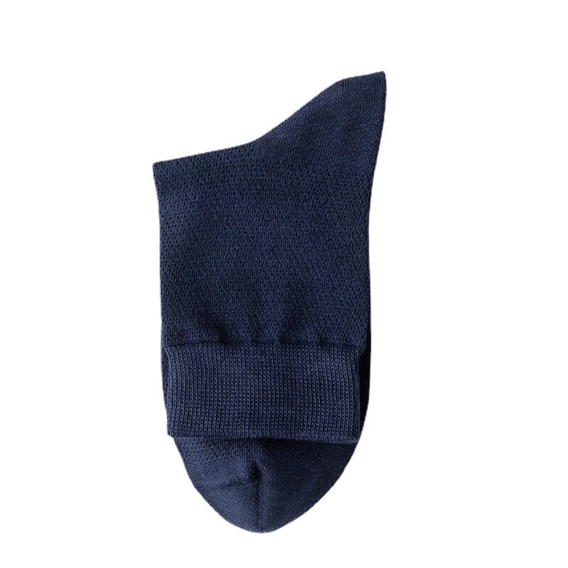 Chaussettes en coton pour hommes, Tube central, couleur unie, Business, noir, gris, blanc, printemps