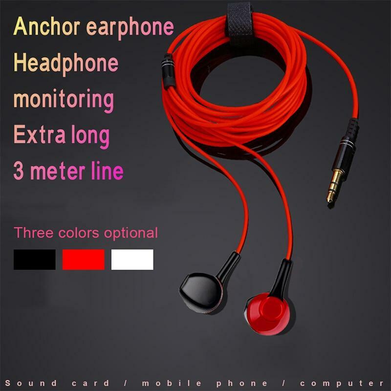 3m fios longos fone de ouvido in-ear claro baixo monitoramento ergonômico fone de ouvido do telefone móvel inteligente fone de ouvido estéreo música fones de ouvido