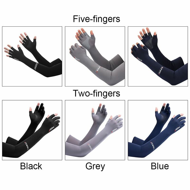 High Quality Anti-UV Drive Sun Protection Ice Arm Sleeves Ice Sleeve Armguards Riding Gloves Five-Fingers