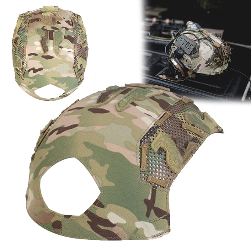 FTHS SF Tactical Stretch Cover para Airsoft Paintball Hunting e Role Playing, Capacete Stretch Cover, Tamanho M L, Modelo OPS