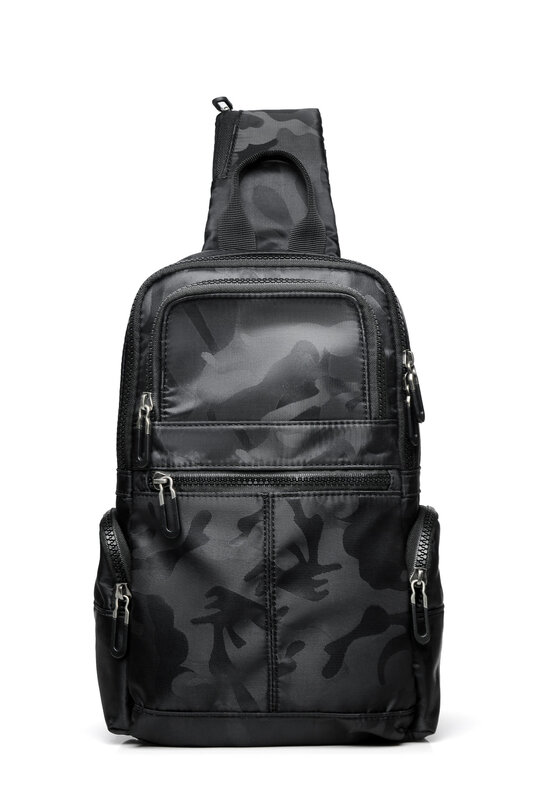 New Men's Chest Bag Anti-Splash Water Shoulder Crossbody Bag Oxford Cloth Large Capacity Small Backpack Pure Color Slant Shoulde