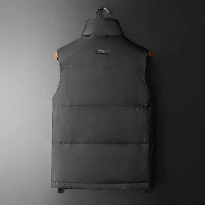 2023 New Autumn and Winter Youth Fashion Trend Down Work Vest Warm Vest Men's Casual Loose Korean Fit Vest