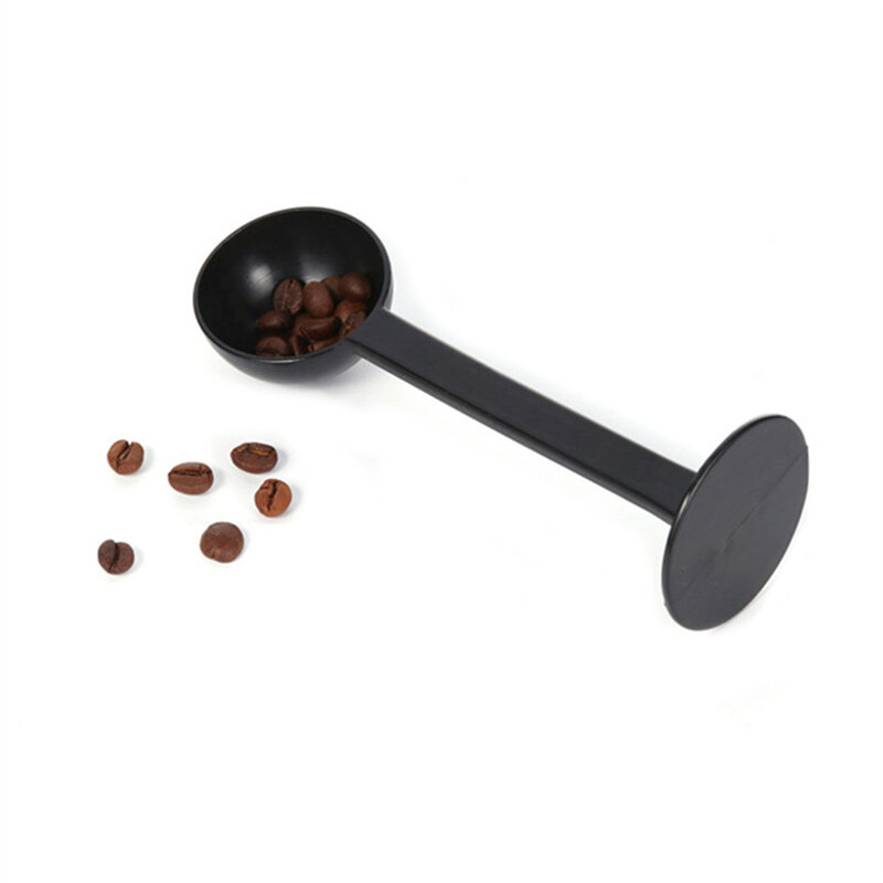 1-5 Stuks 2 In 1 Koffielepel Aanstampen Schep Voor Koffiepoeder Meten Tamper Lepel Plastic/Roestvrij Staal Grinder Accessoires