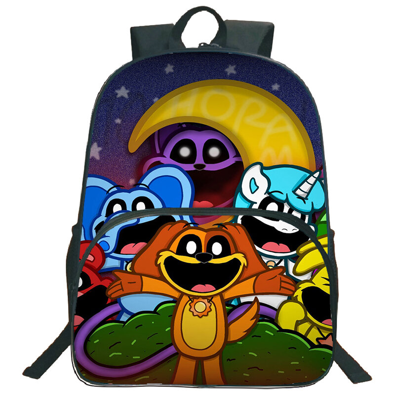 Рюкзак с 3D рисунком улыбающегося животного, школьные ранцы с аниме-фигурками котворса для мальчиков и девочек-подростков, рюкзак для книг, дорожная сумка