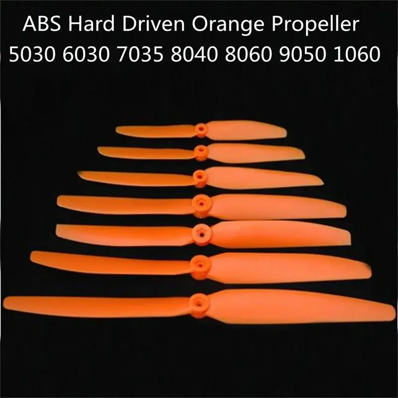 Gemfan-hélice naranja de ala fija para avión teledirigido, 5030, 6030, 7035, 8040, 8060, 9050, 1060, ABS
