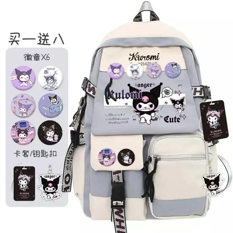 Sanurgente Anime Kuromi Sacs à dos pour enfants, Kawaii Toys, Aestethic Bag, Student Campus Backpack, Boys and Girls Gifts