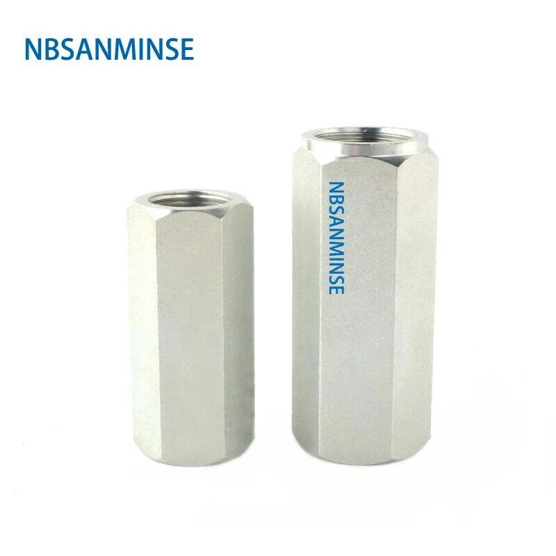 NBSANMINSE 1Pc VU Check Valve G1/4 3/8 1/2 3/4 1 Hydraulic Industry Carbon Steel One Way High Pressure Check Valve