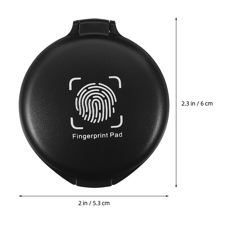 Portable Fingerprint Ink Pad Round Document Stamp Multipurpose Round Mini Round Abs Mini
