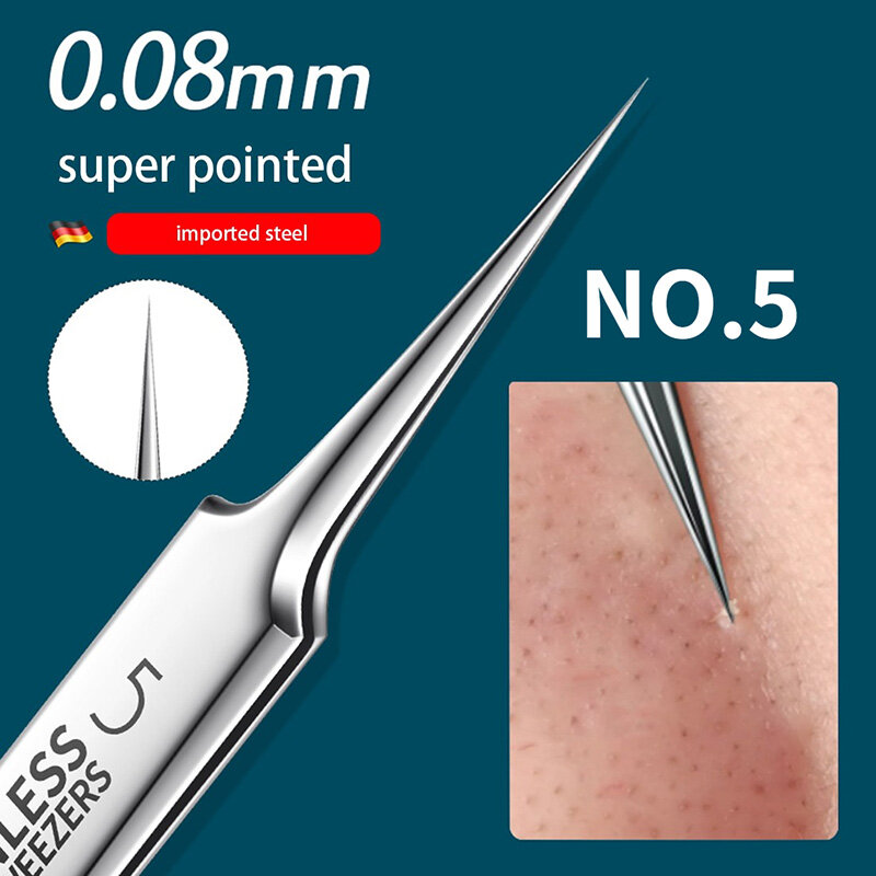 Rimozione di punti neri Comedone brufolo Popper Tool Kit estrattore di aghi per l'acne rimozione di imperfezioni estrazione della testa nera cura della pelle del viso