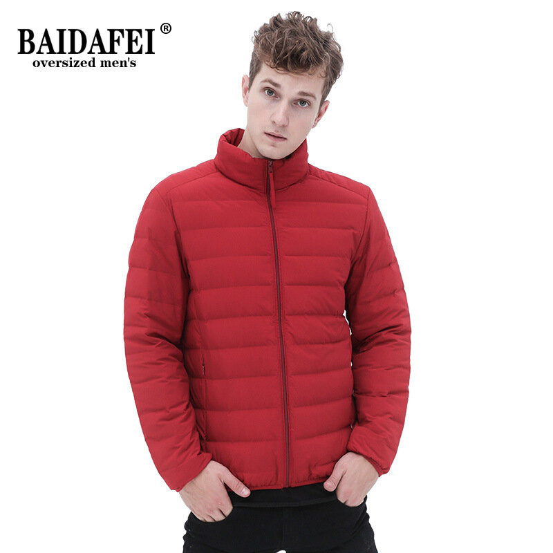 BAIDAFEI-Jaqueta masculina empacotável Slim Fit, jaqueta à prova de vento, sem costura, leve, respirável, outono, inverno, novo, 2021