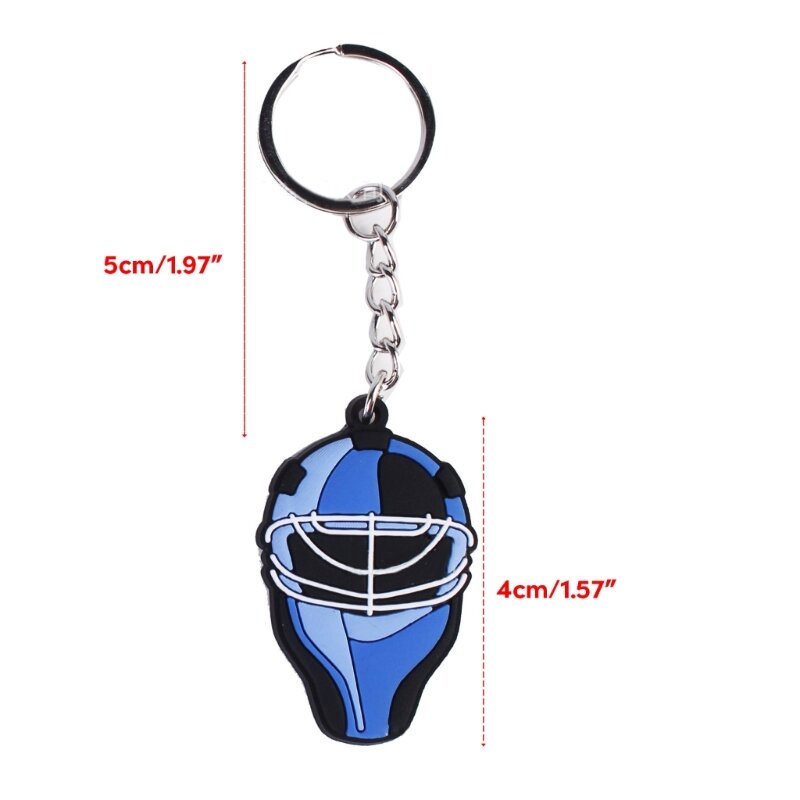 Ice Hockey Sports Pendant Keyring Cartoon Winter Sports Charm Keychain Car Keys Holder Bag Pendant Handbag Accessories