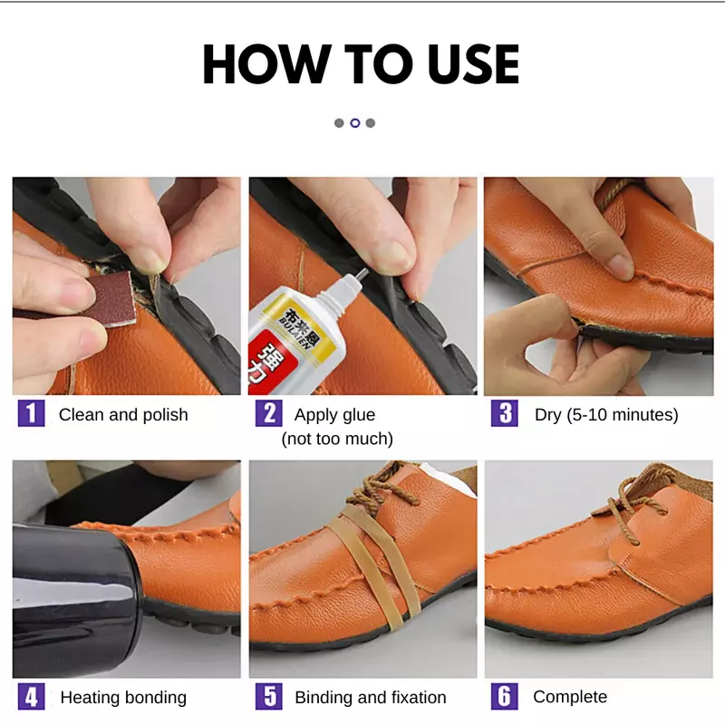20ML/60ML Shoe Glue Waterproof Universal Strong Leather Adhesive With Precision Applicator Tip