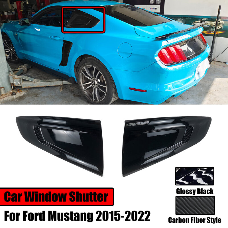 Para samochodów tylny błotnik boczna otworów wentylacyjnych wylotowa, osłona okiennic, żaluzja do drzwi Ford Mustang 2015-2023