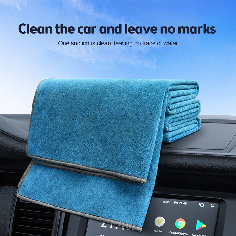 30x60cm dwustronna mikrofibra ręcznik do mycia samochodu miękka szmatka susząca o silnej absorpcji wody zagęszcza się karoseria czyszczenia szmatki