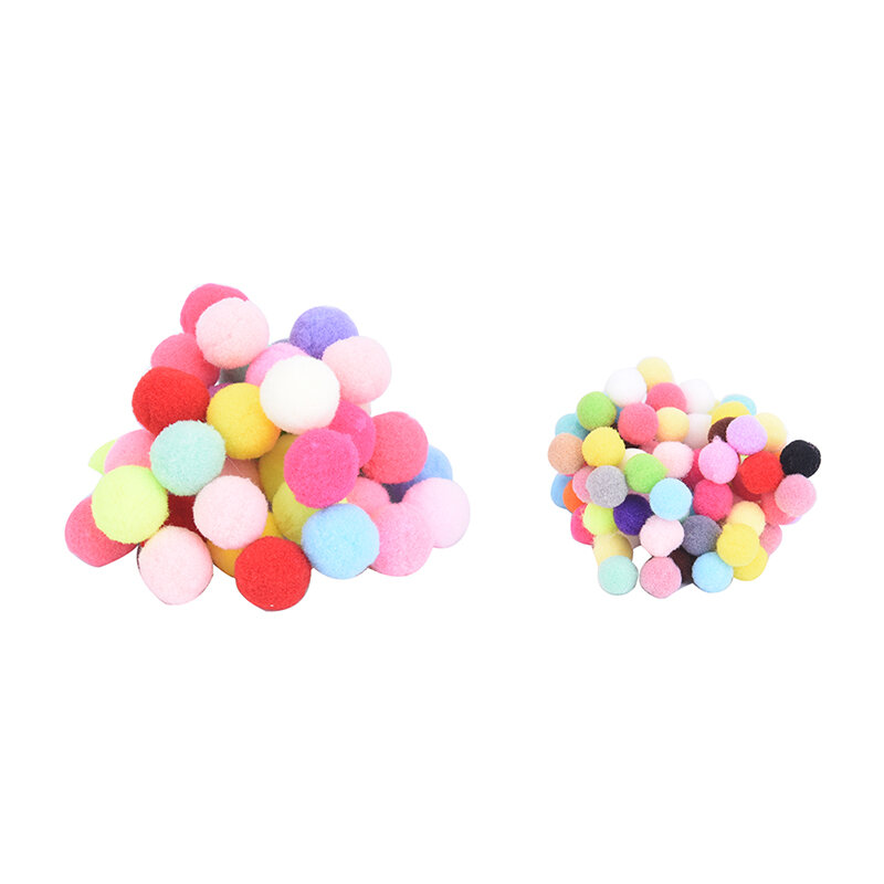 Mini pompones esponjosos coloridos para manualidades, 100 piezas, Bola de fieltro, 10mm, 20mm