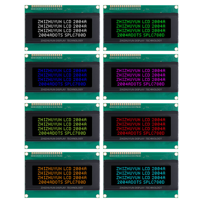 شاشة عرض LCD وحدة عرض شخصية ، فيلم أسود BTN ، خط أحمر ، 5 فولت ، 2004A ، توريد مباشر من المصنع