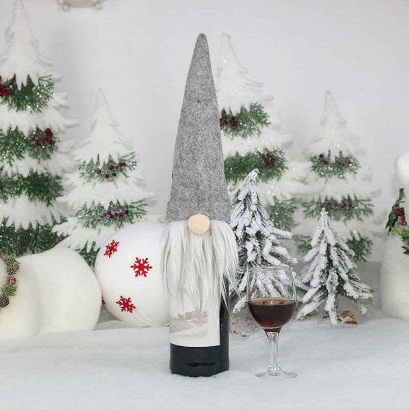 Faceless Old Man Wine Bottle Cover, Decoração de Natal, Casa, Cozinha, Bar, Fontes do partido, 1Pc, 5 Pcs