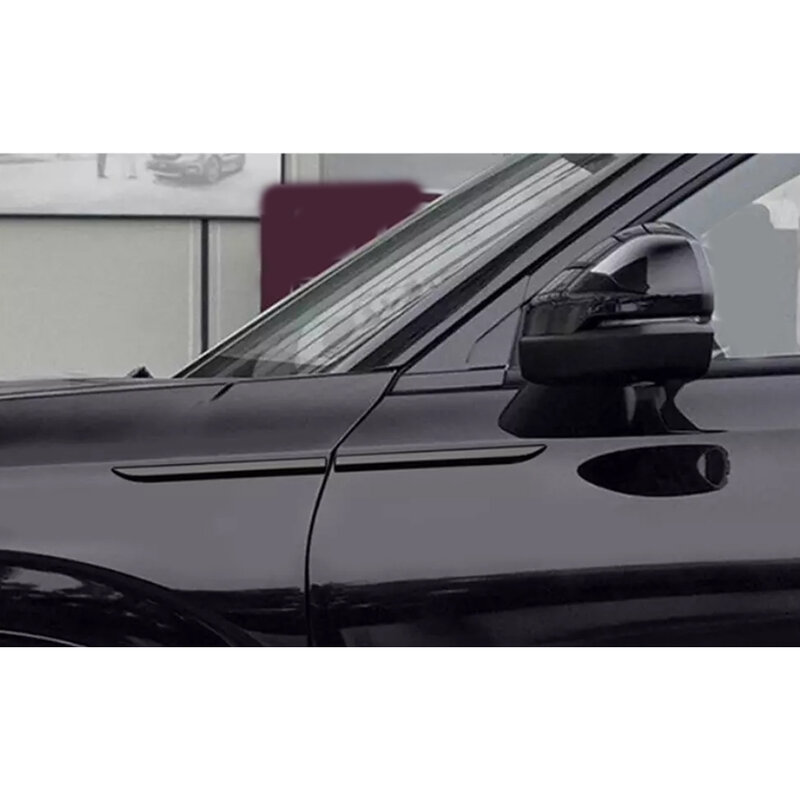 Universal Car SUV Body Front Door Side Fender Trim Dagger Emblem Sticker Cover Accessories Badge Strip Stripe Decal Decor Black