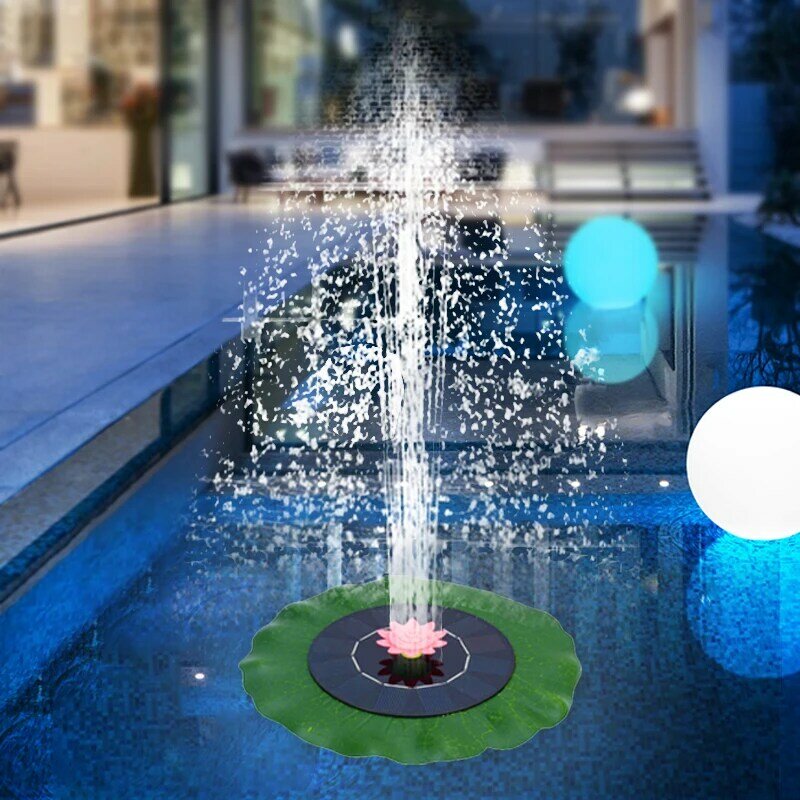 Outdoor Solar Powered Floating Fountain, bomba de água para quintal jardim, piscina lagoa decoração, pátio Lawn Decor